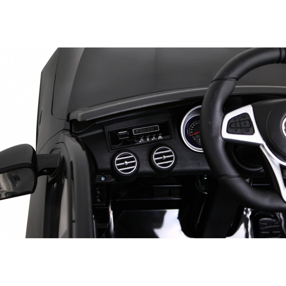 JOKO Elektrické autíčko Mercedes Benz GLC63S 4x4, penové kolesá, kožené sedadlo, čierne