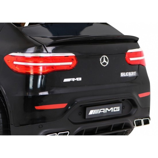 JOKO Elektrické autíčko Mercedes Benz GLC63S 4x4, penové kolesá, kožené sedadlo, čierne