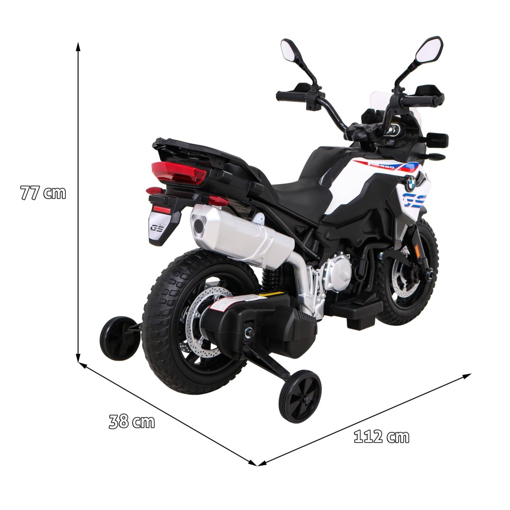 JOKO Elektrická Motorka BMW F850 GS, penové kolesá, biela