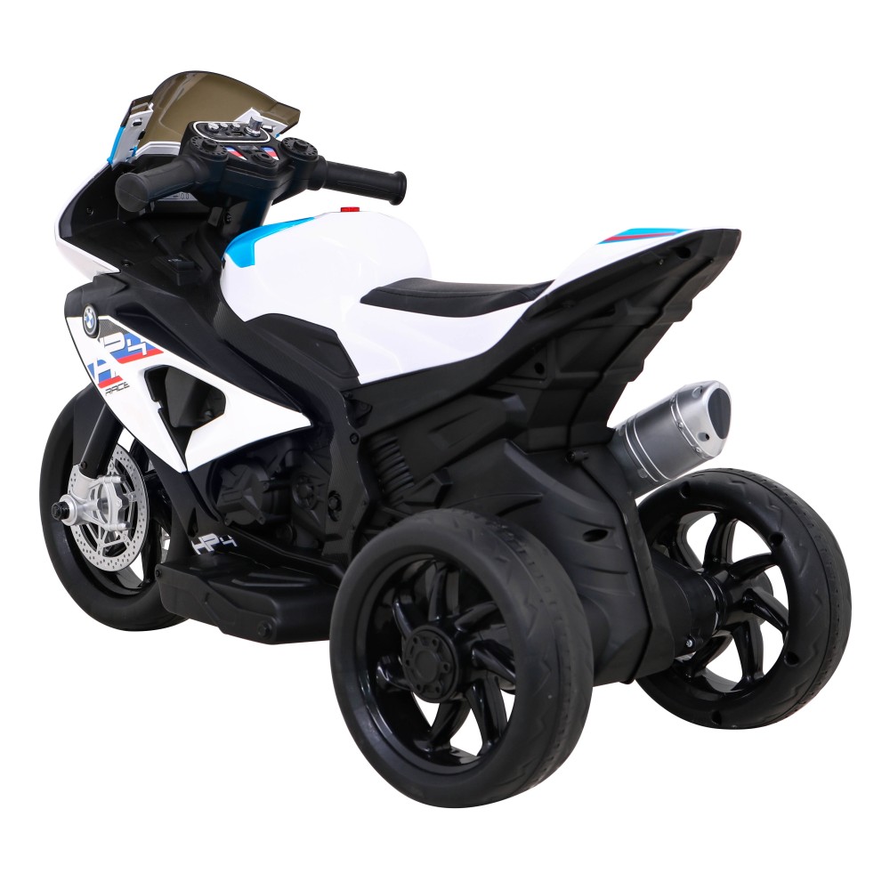 JOKO Elektrická Motorka BMW HP4, kožené sedadlo, biela