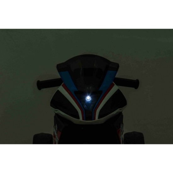 JOKO Elektrická Motorka BMW HP4, kožené sedadlo, modrá