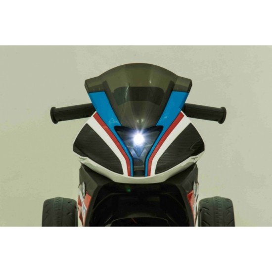 JOKO Elektrická Motorka BMW HP4, kožené sedadlo, modrá