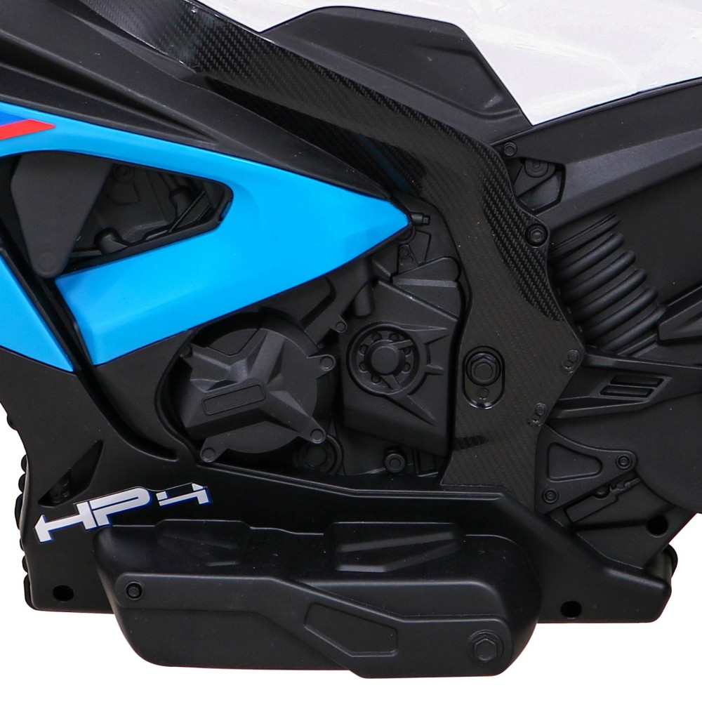 JOKO Elektrická Motorka BMW HP4, kožené sedadlo, modrá