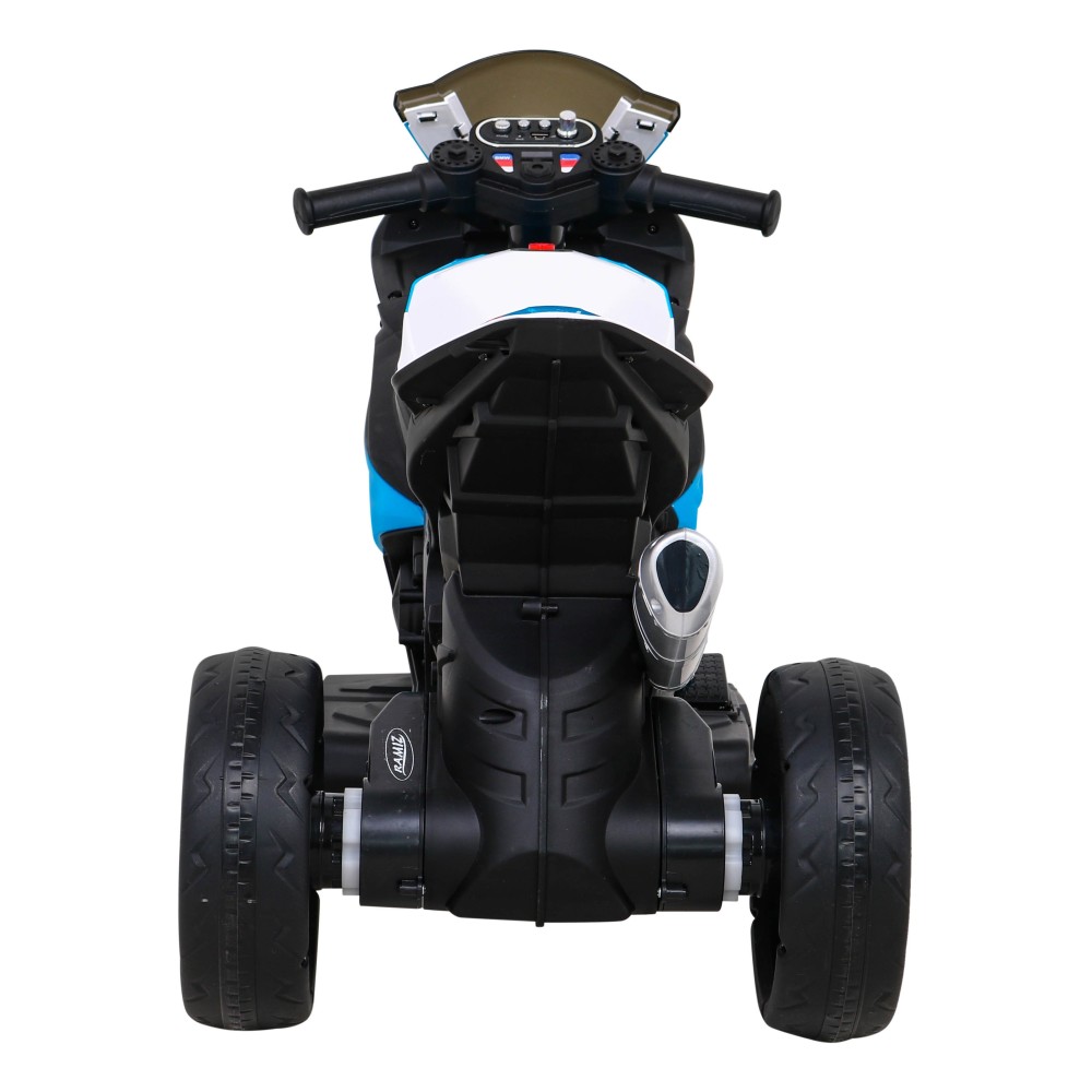 JOKO Elektrická Motorka BMW HP4, kožené sedadlo, modrá