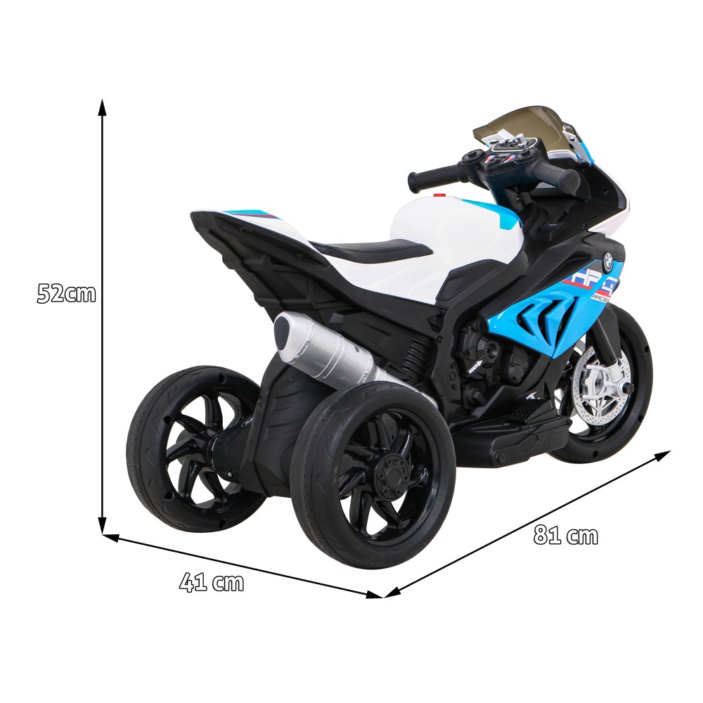 JOKO Elektrická Motorka BMW HP4, kožené sedadlo, modrá