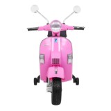 JOKO Elektrický skúter VESPA, penové kolesá, kožené sedadlo, ružový