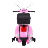JOKO Elektrický skúter VESPA, penové kolesá, kožené sedadlo, ružový