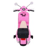 JOKO Elektrický skúter VESPA, penové kolesá, kožené sedadlo, ružový