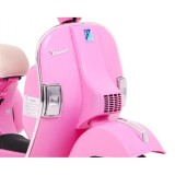 JOKO Elektrický skúter VESPA, penové kolesá, kožené sedadlo, ružový