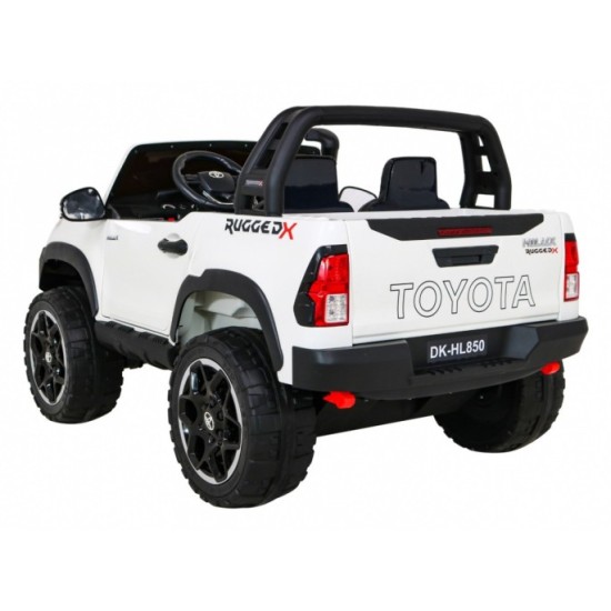 JOKO Elektrické autíčko Toyota Hillux 4x4, penové kolesá, Dvojmiestne kožené sedadlo, FM rádio, nosnosť 50kg, otvárací kufor, bi