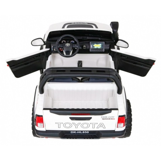 JOKO Elektrické autíčko Toyota Hillux 4x4, penové kolesá, Dvojmiestne kožené sedadlo, FM rádio, nosnosť 50kg, otvárací kufor, bi