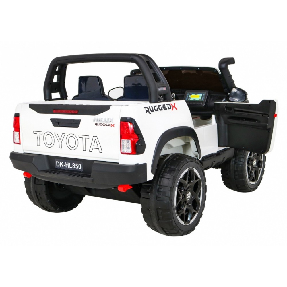 JOKO Elektrické autíčko Toyota Hillux 4x4, penové kolesá, Dvojmiestne kožené sedadlo, FM rádio, nosnosť 50kg, otvárací kufor, bi
