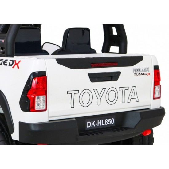 JOKO Elektrické autíčko Toyota Hillux 4x4, penové kolesá, Dvojmiestne kožené sedadlo, FM rádio, nosnosť 50kg, otvárací kufor, bi