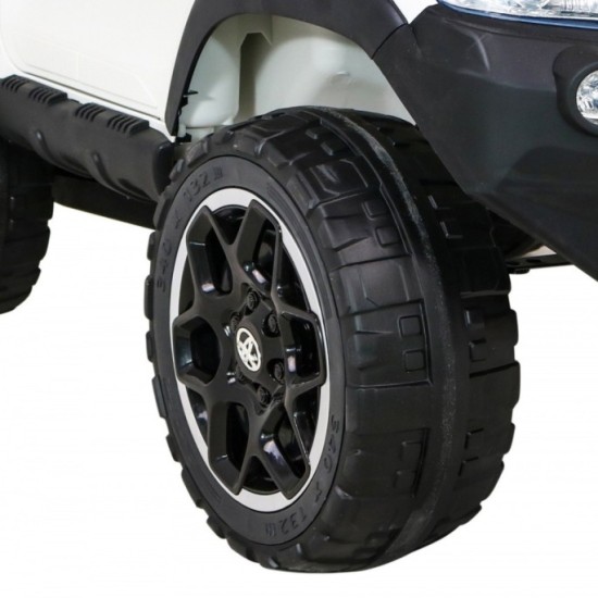 JOKO Elektrické autíčko Toyota Hillux 4x4, penové kolesá, Dvojmiestne kožené sedadlo, FM rádio, nosnosť 50kg, otvárací kufor, bi