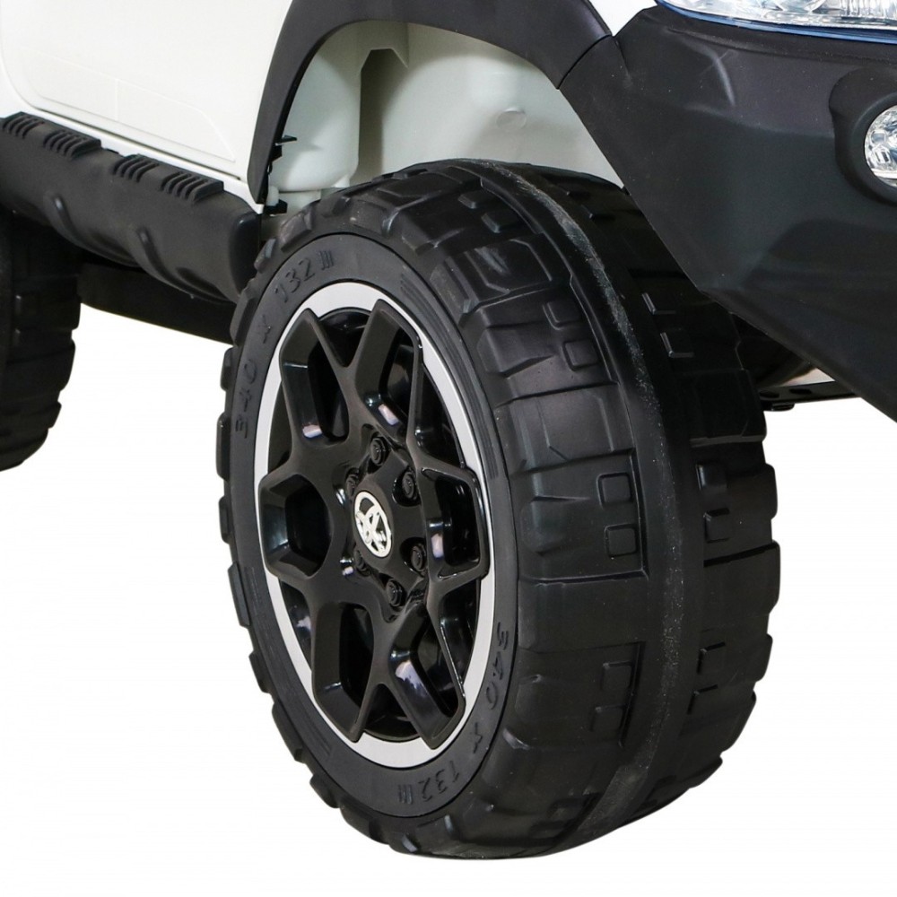 JOKO Elektrické autíčko Toyota Hillux 4x4, penové kolesá, Dvojmiestne kožené sedadlo, FM rádio, nosnosť 50kg, otvárací kufor, bi