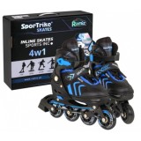 Sport Trike Detské koliekové korčule + korčule na ľad 4v1, nastaviteľné 29-33, modré
