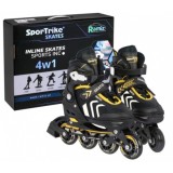 Sport Trike Detské koliekové korčule + korčule na ľad 4v1, nastaviteľné 34-38, žlté