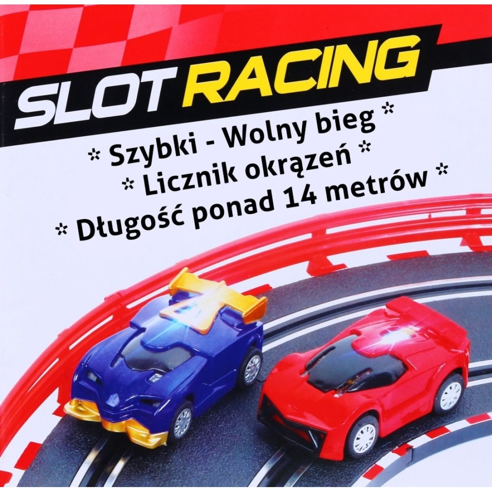 JOKO Veľká Detská Autodráha GIGANT Dráha Dlhá 14 metrov + 2 autíčka