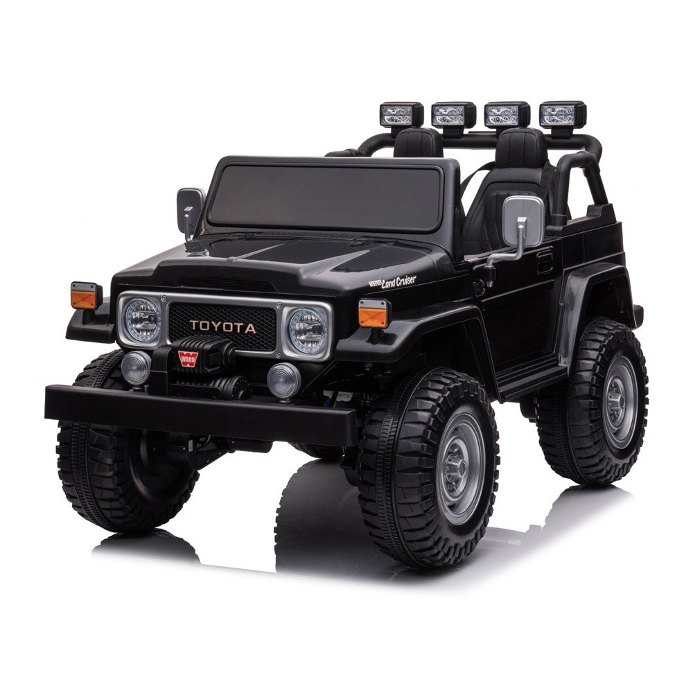 JOKO Elektrické autíčko Toyota Land Cruiser, 4x4 4x24V 100W, Dvojmiestne Kožené sedadlo, Penové kolesá, nosnosť 59kg, čierne