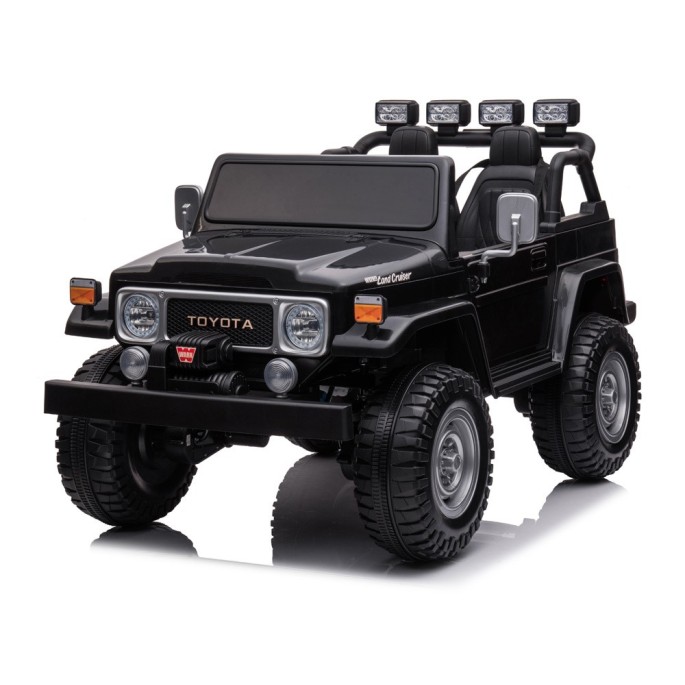 JOKO Elektrické autíčko Toyota Land Cruiser, 4x4 4x24V 100W, Dvojmiestne Kožené sedadlo, Penové kolesá, nosnosť 59kg, čierne