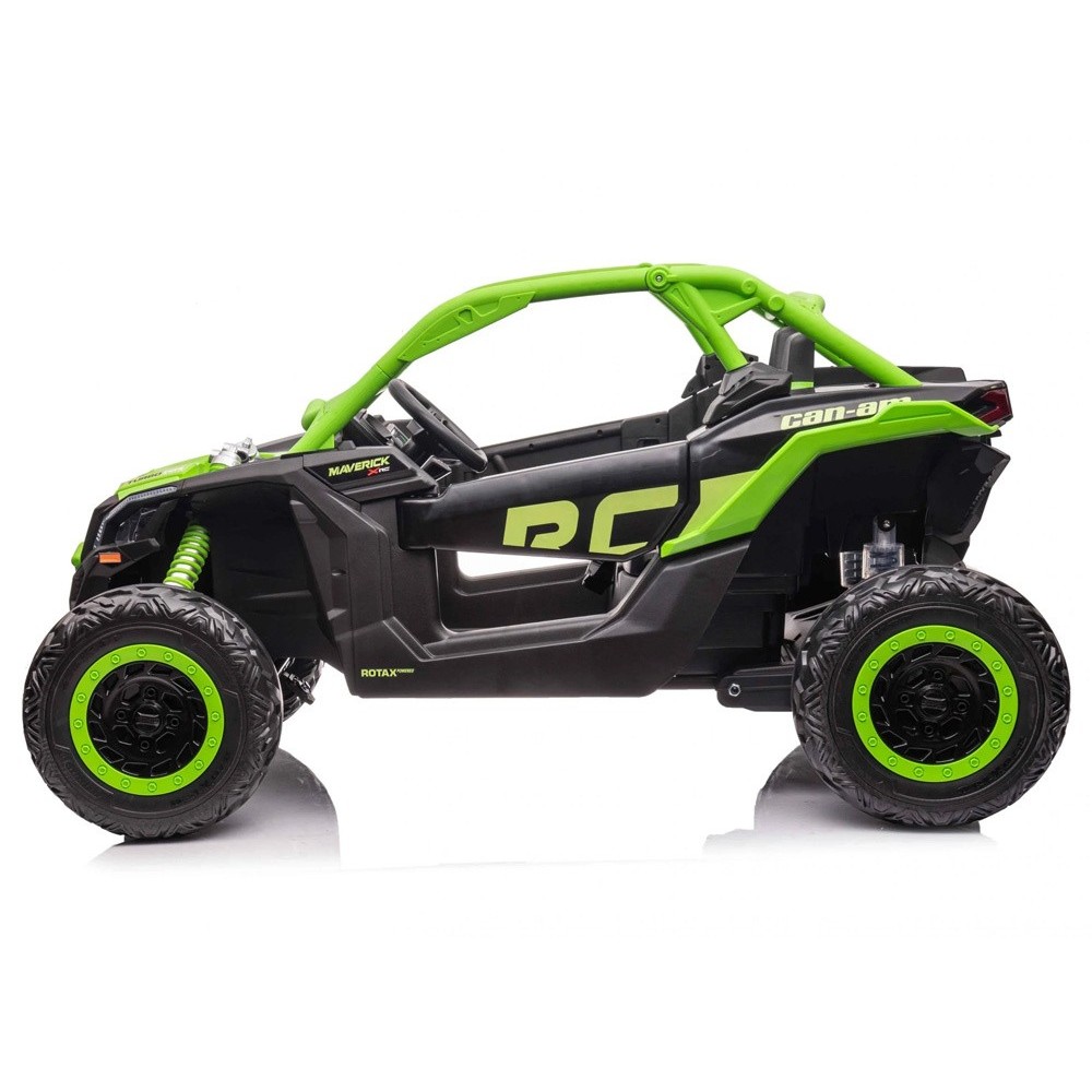 JOKO Elektrické autíčko BUGGY Can-am Maverick 4x4, motor 4x200W, batéria 24V, Dvojmiestne,penové kolesá, nosnosť 50kg,  zelené
