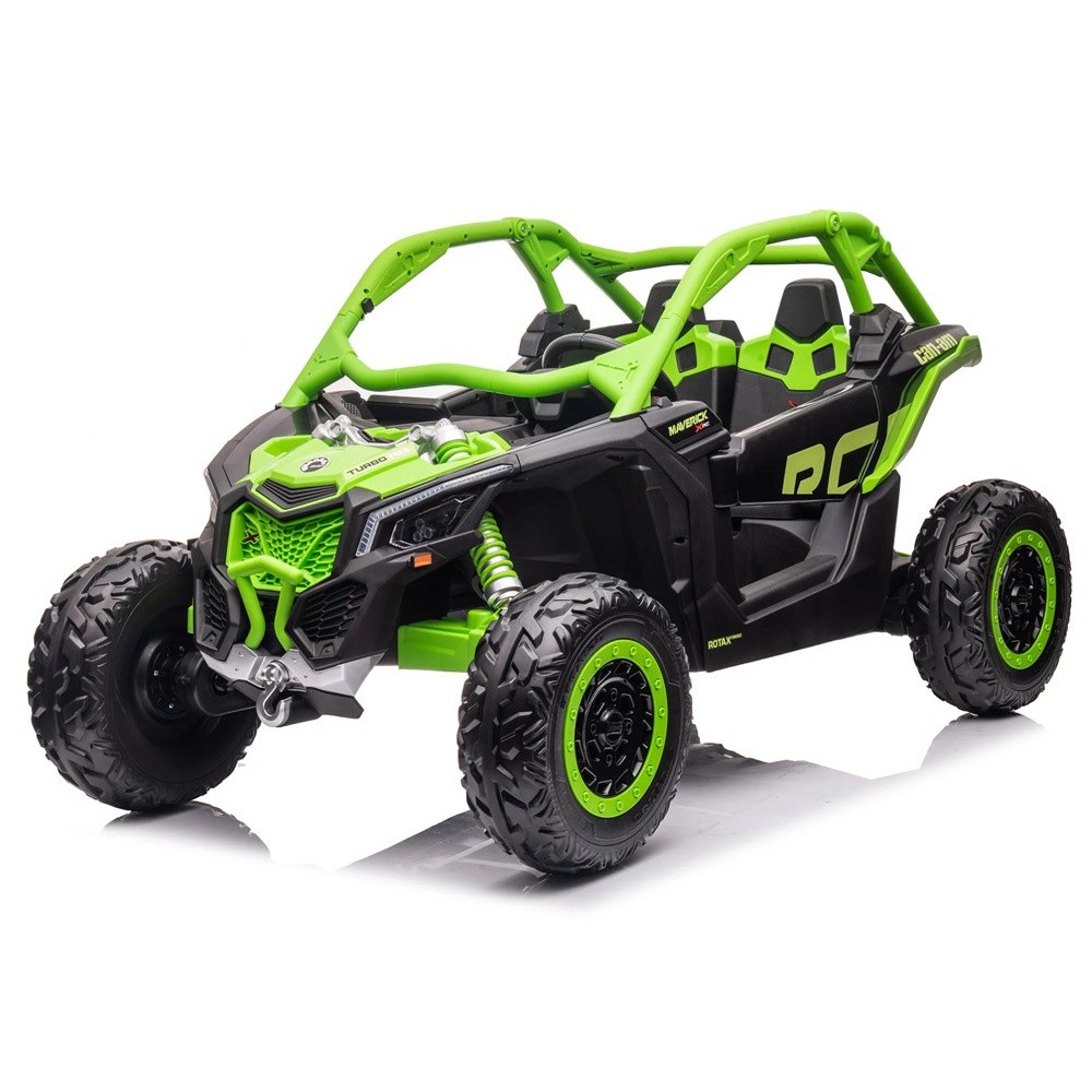 JOKO Elektrické autíčko BUGGY Can-am Maverick 4x4, motor 4x200W, batéria 24V, Dvojmiestne,penové kolesá, nosnosť 50kg,  zelené