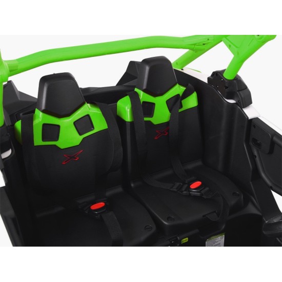 JOKO Elektrické autíčko BUGGY Can-am Maverick 4x4, motor 4x200W, batéria 24V, Dvojmiestne,penové kolesá, nosnosť 50kg,  zelené