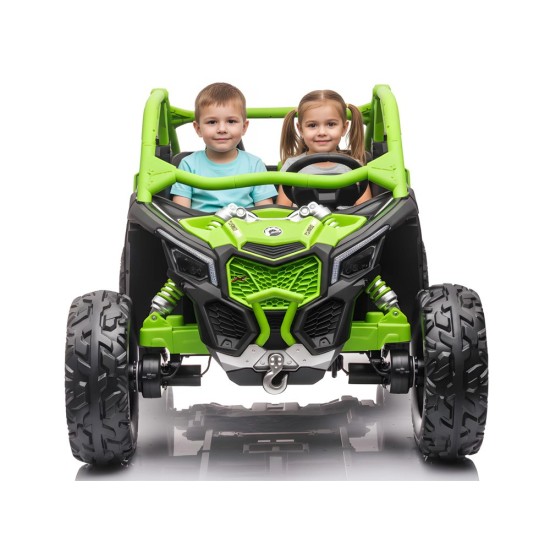 JOKO Elektrické autíčko BUGGY Can-am Maverick 4x4, motor 4x200W, batéria 24V, Dvojmiestne,penové kolesá, nosnosť 50kg,  zelené