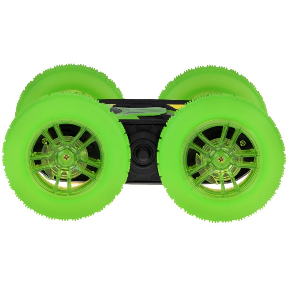 JOKO RC Auto STUNT Rolling s Otáčaním o 360 Stupňov na diaľkové ovládanie, obojstranné, so svetlom, zelené