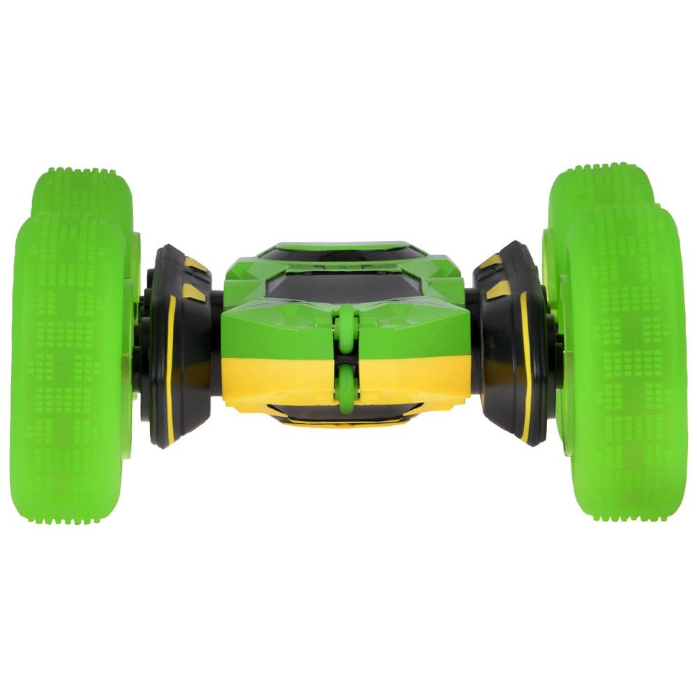 JOKO RC Auto STUNT Rolling s Otáčaním o 360 Stupňov na diaľkové ovládanie, obojstranné, so svetlom, zelené