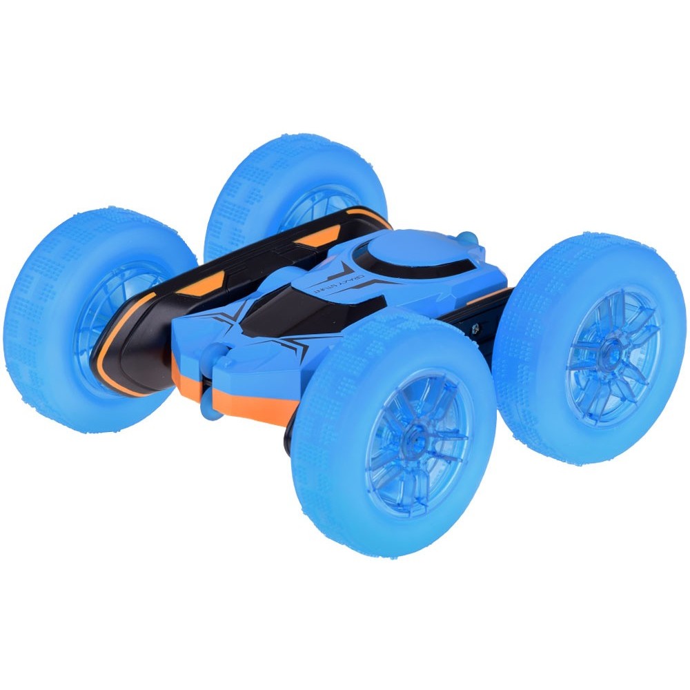 JOKO RC Auto STUNT Rolling s Otáčaním o 360 Stupňov na diaľkové ovládanie, obojstranné, so svetlom, modré