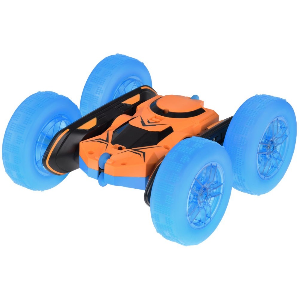 JOKO RC Auto STUNT Rolling s Otáčaním o 360 Stupňov na diaľkové ovládanie, obojstranné, so svetlom, modré