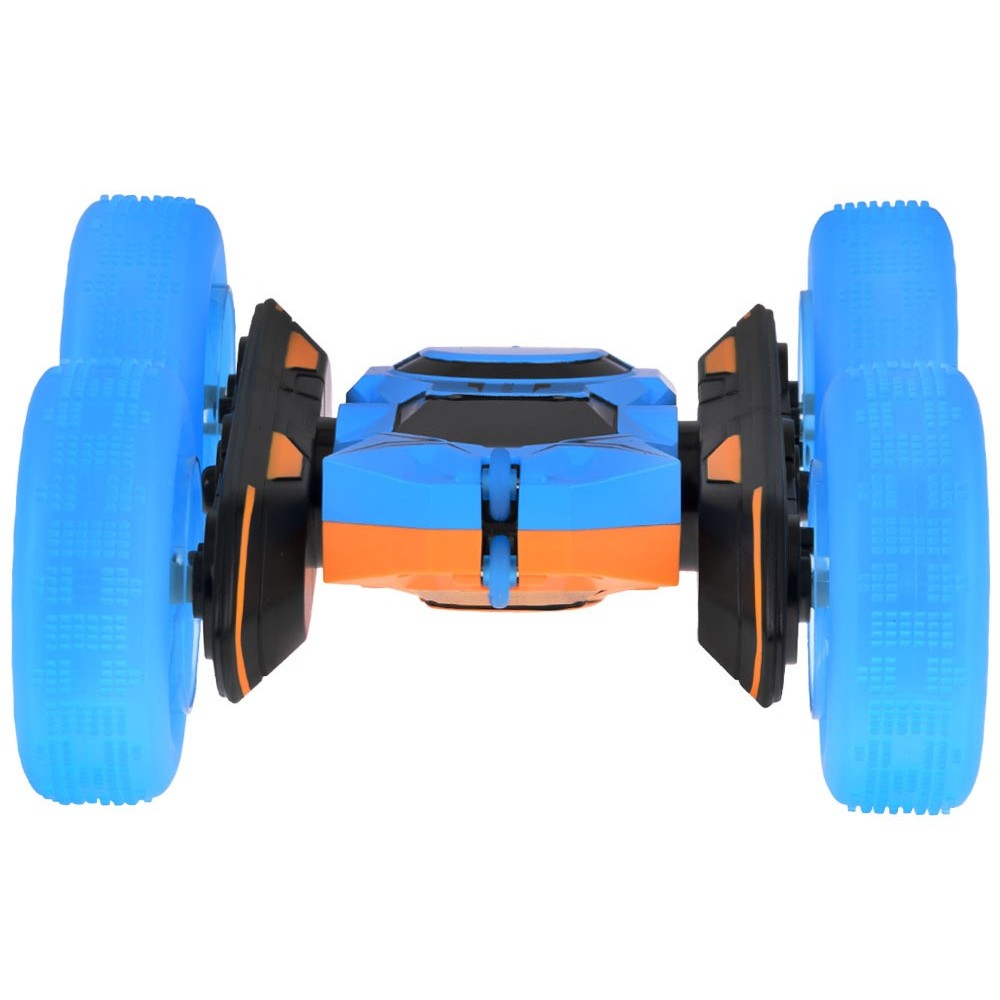 JOKO RC Auto STUNT Rolling s Otáčaním o 360 Stupňov na diaľkové ovládanie, obojstranné, so svetlom, modré