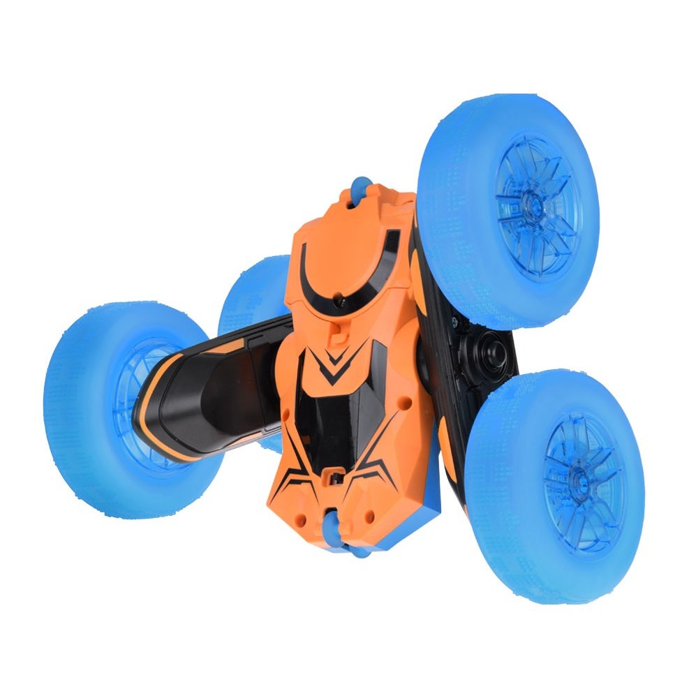 JOKO RC Auto STUNT Rolling s Otáčaním o 360 Stupňov na diaľkové ovládanie, obojstranné, so svetlom, modré