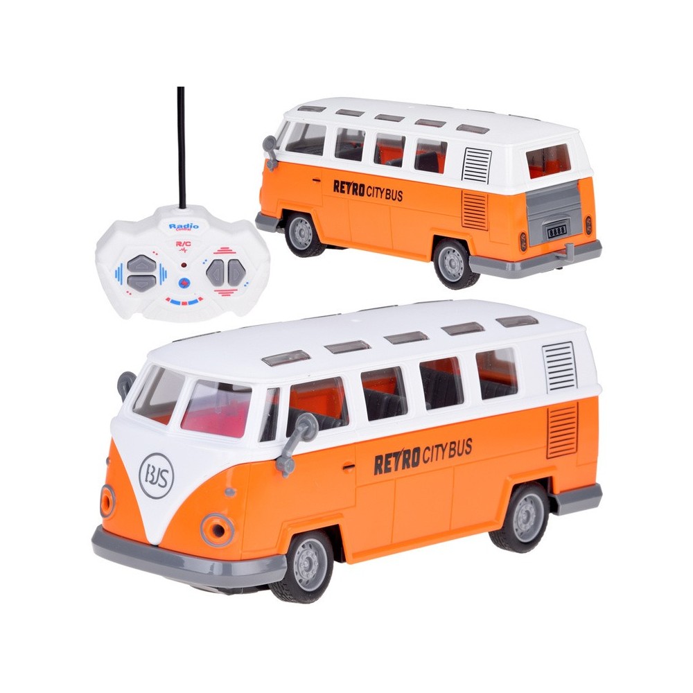 JOKO RC Autobus RETRO so svetlom na diaľkové ovládanie, oranžový