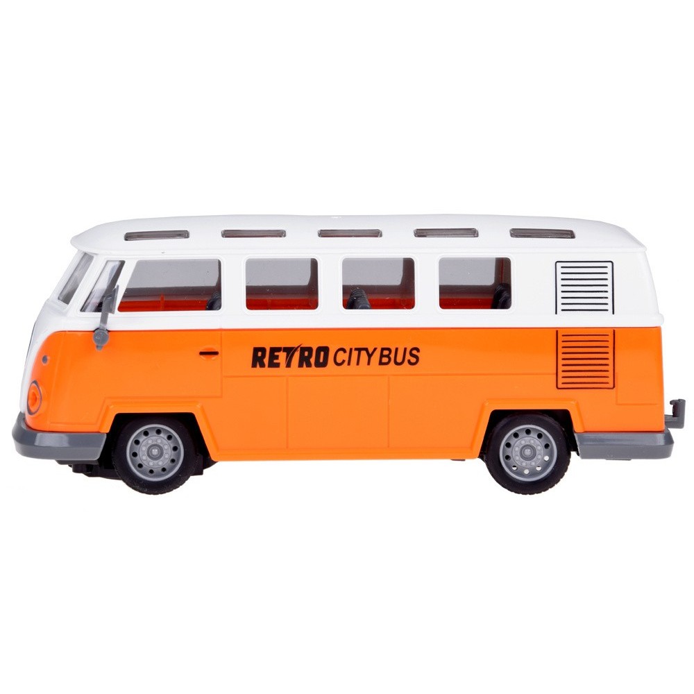 JOKO RC Autobus RETRO so svetlom na diaľkové ovládanie, oranžový