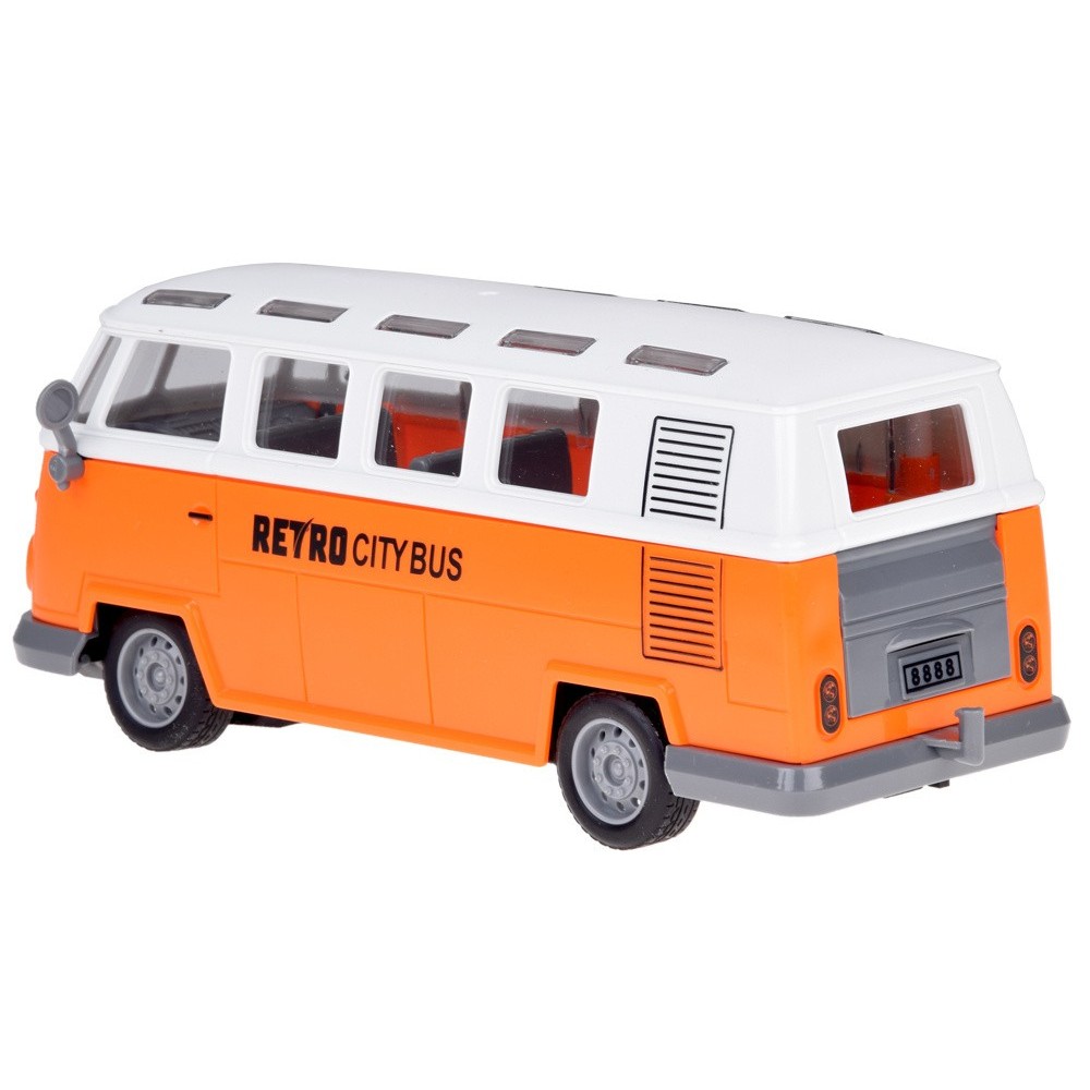 JOKO RC Autobus RETRO so svetlom na diaľkové ovládanie, oranžový