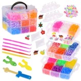 JOKO Sada Gumičky Loom Band na výrobu náramkov, náhrdelníkov 4500ks + púzdro + korálky + prívesky