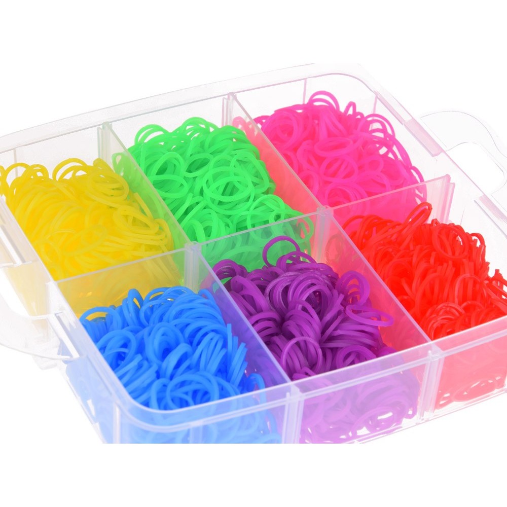 JOKO Sada Gumičky Loom Band na výrobu náramkov, náhrdelníkov 4500ks + púzdro + korálky + prívesky