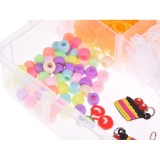 JOKO Sada Gumičky Loom Band na výrobu náramkov, náhrdelníkov 4500ks + púzdro + korálky + prívesky