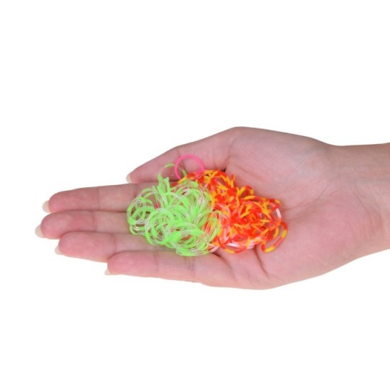 JOKO Sada Gumičky Loom Band na výrobu náramkov, náhrdelníkov 4500ks + púzdro + korálky + prívesky