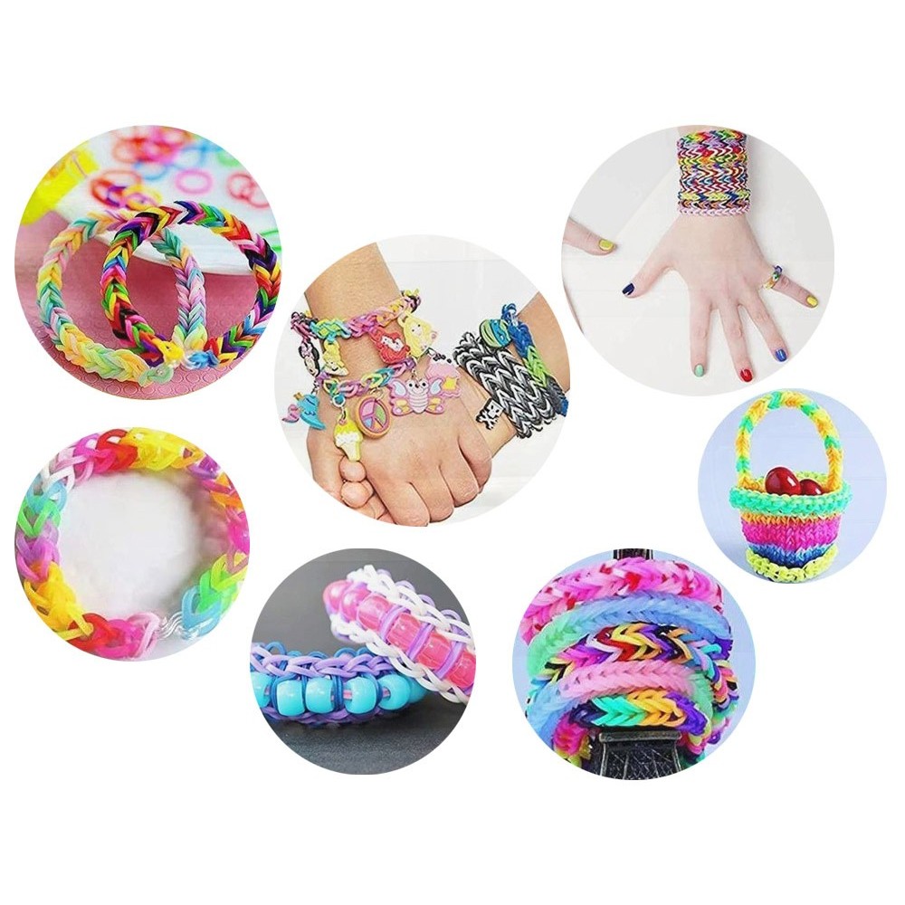 JOKO Sada Gumičky Loom Band na výrobu náramkov, náhrdelníkov 4500ks + púzdro + korálky + prívesky