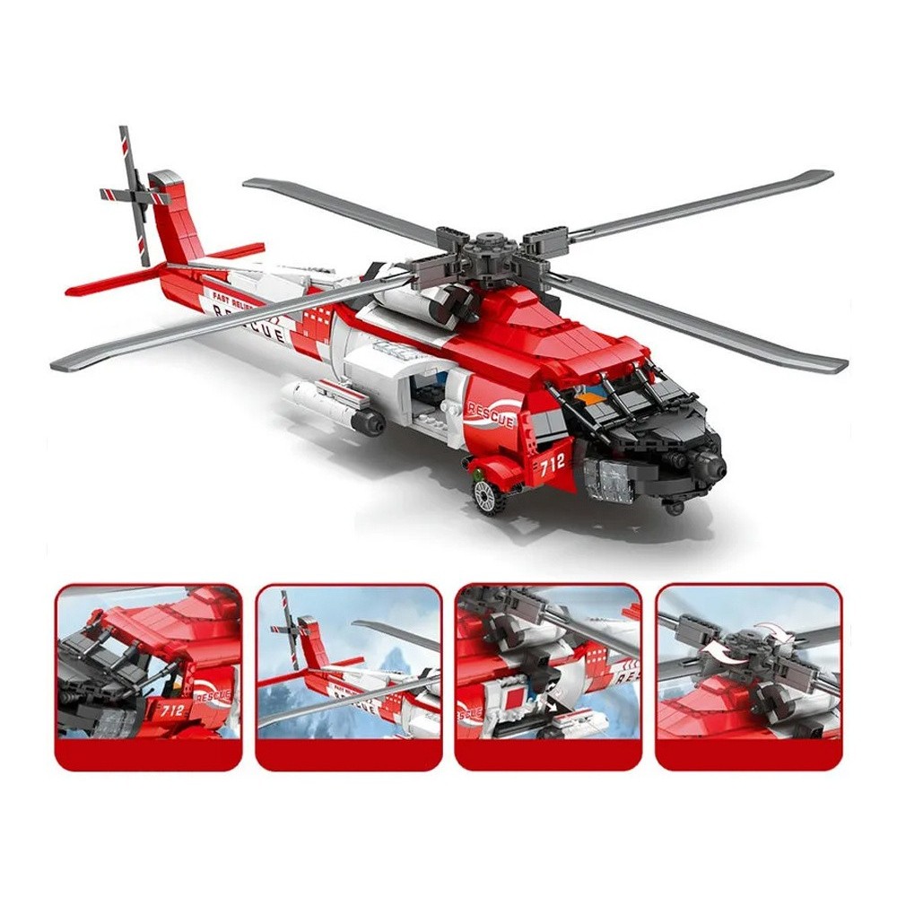 JOKO Technická Stavebnica Americký Záchranný Vrtulník Sikorsky HH-60J Jayhawk 1137ks