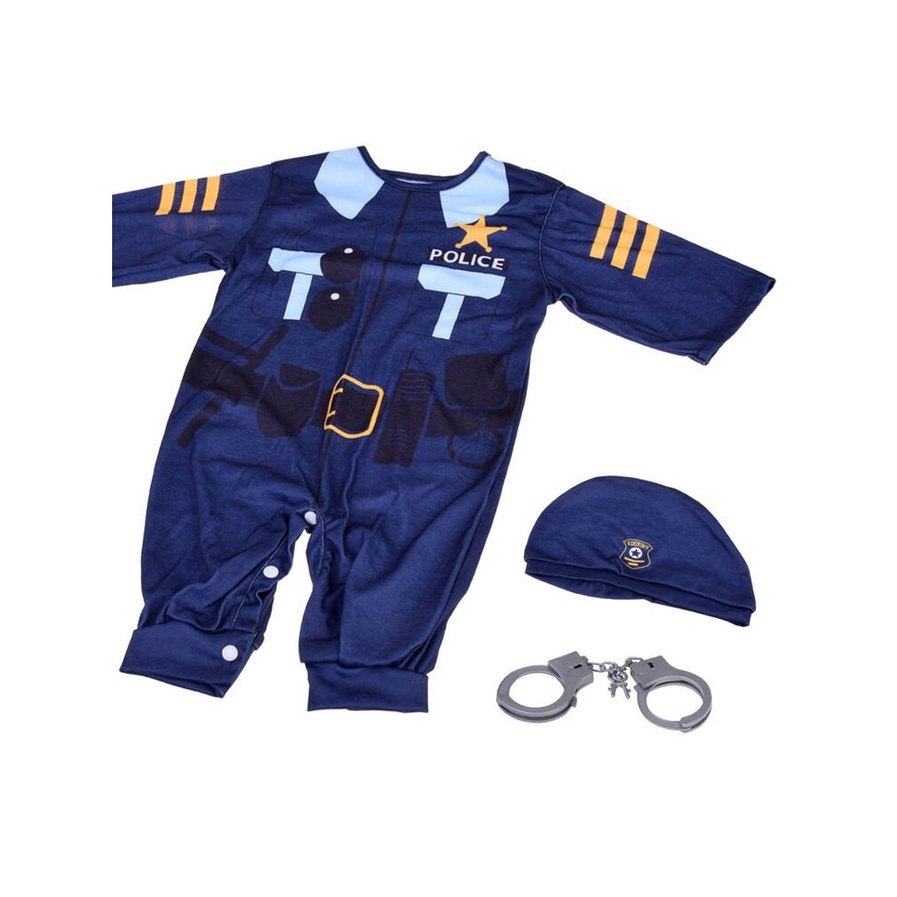 JOKO Detský Policajný Kostým Uniforma s čiapkou + putá