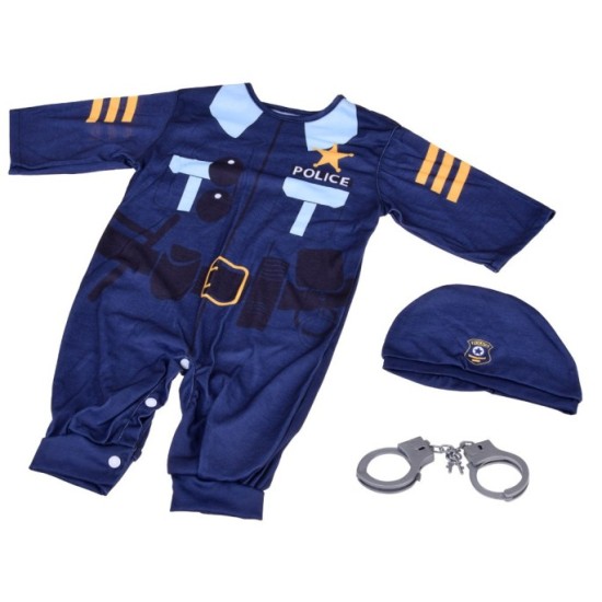 JOKO Detský Policajný Kostým Uniforma s čiapkou + putá