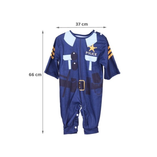JOKO Detský Policajný Kostým Uniforma s čiapkou + putá