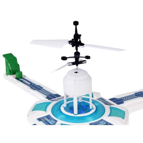 JOKO Logická Spoločenská hra Lietajúci dron so základňou, USB nabíjačka