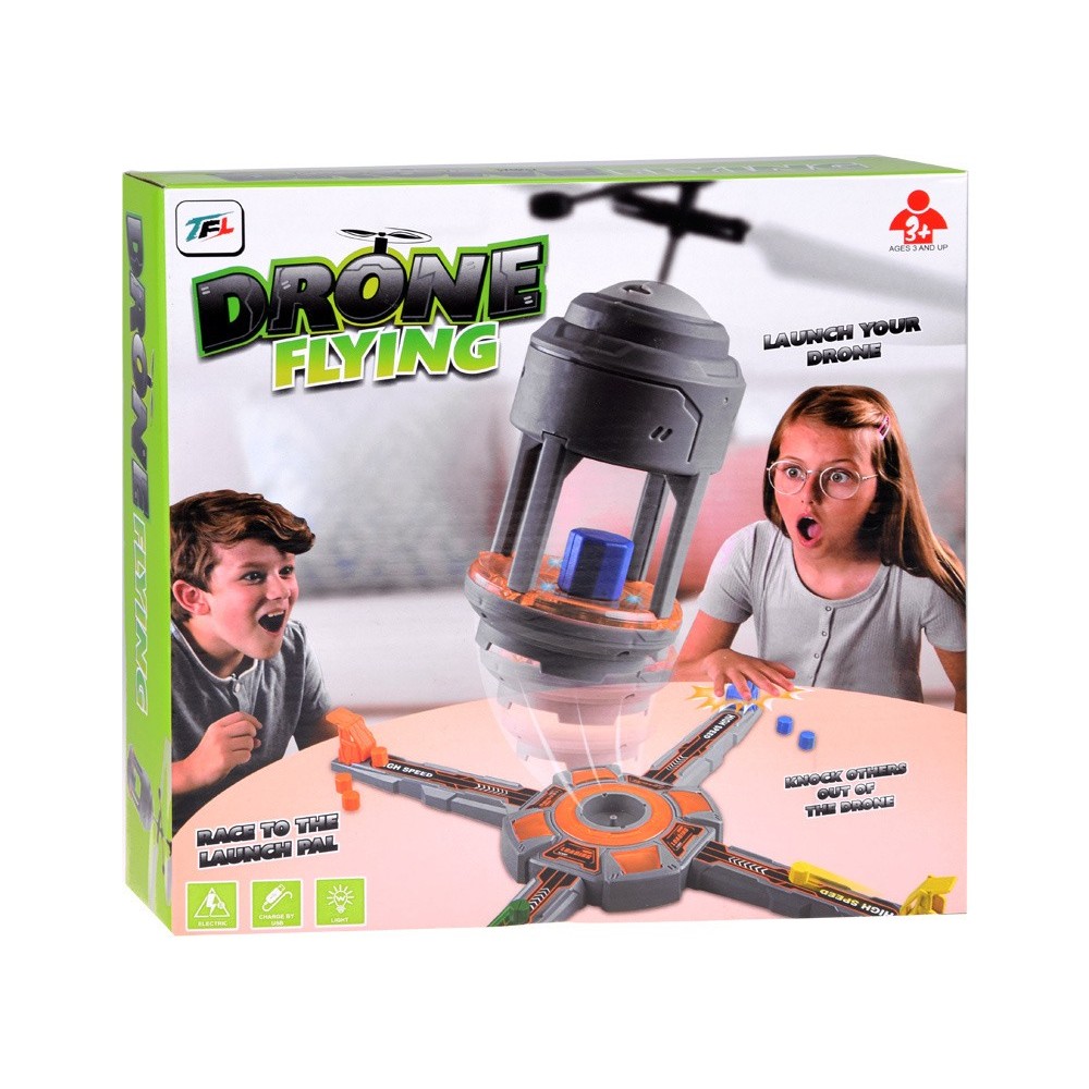 JOKO Logická Spoločenská hra Lietajúci dron so základňou, USB nabíjačka