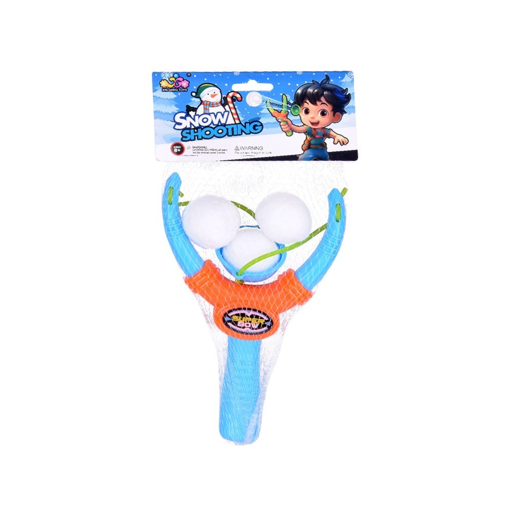 Slingshot for children soft balls like snowballs 3 pcs toy SP0806