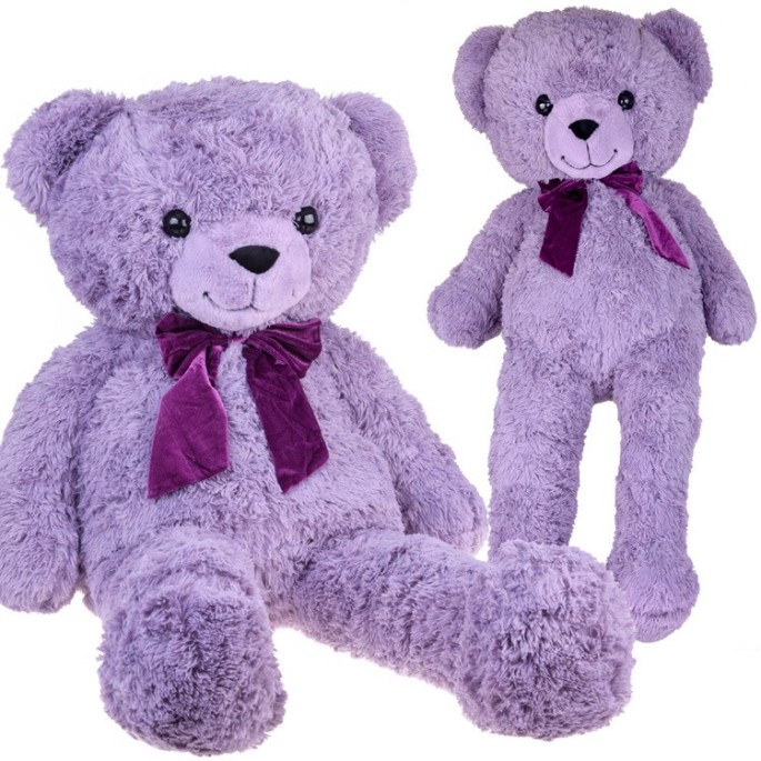 JOKO Veľký Plyšový Medveď Teddy Bear BEN 110cm, fialový